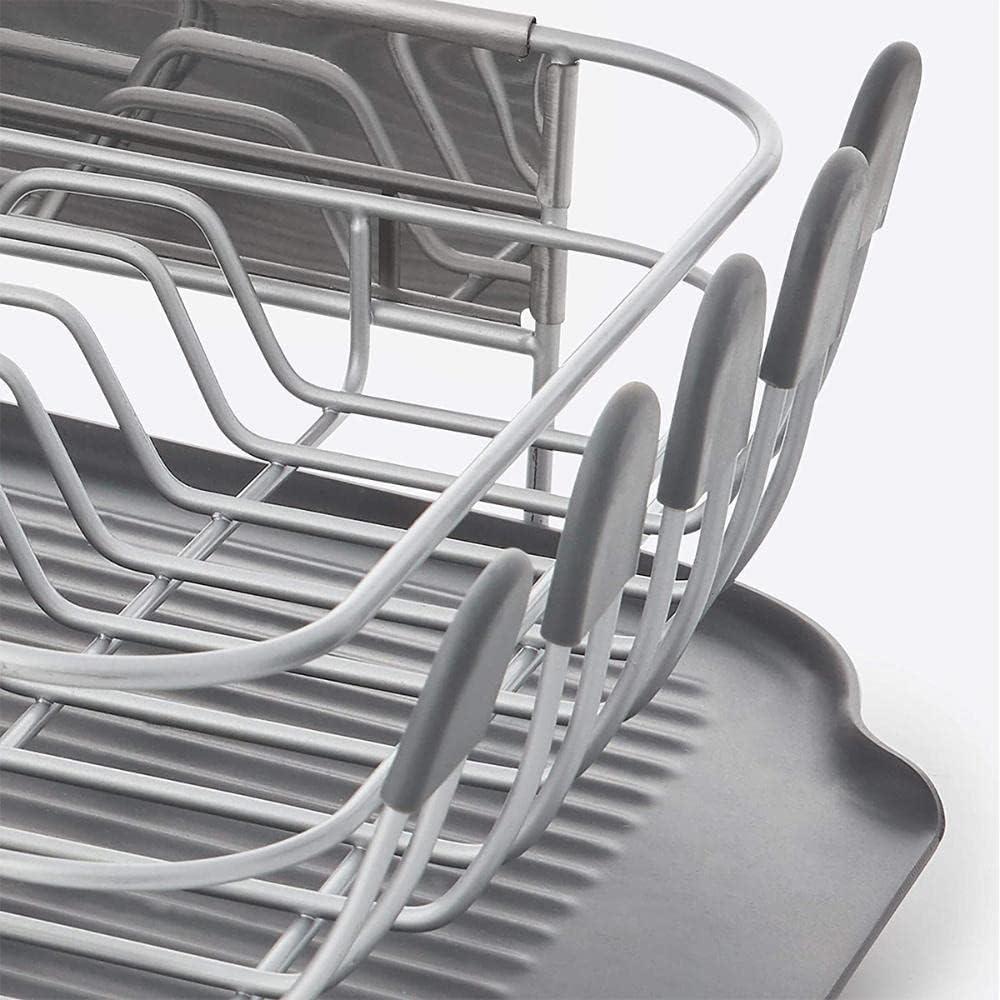 Kitchenaid Stainless Steel Wrap Compact Dish Rack in Satin Gray