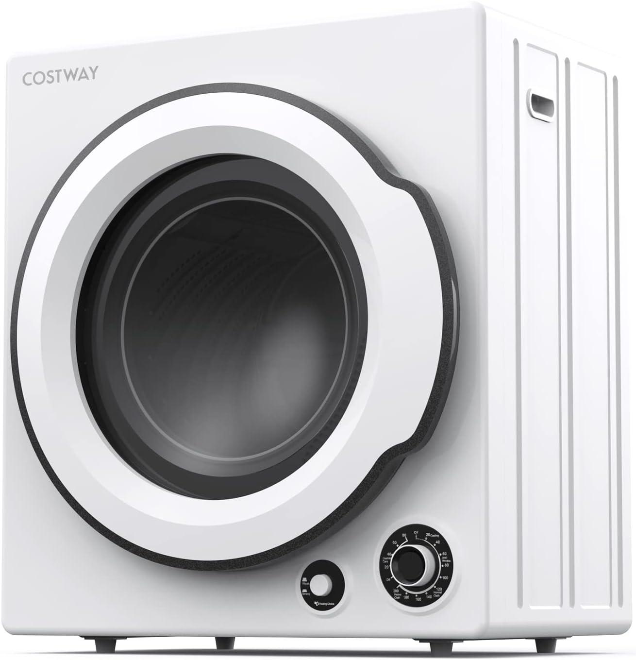 Costway 1350W Electric Compact Laundry Dryer 13.2 LBS Clothes Dryer 5 Drying Programs