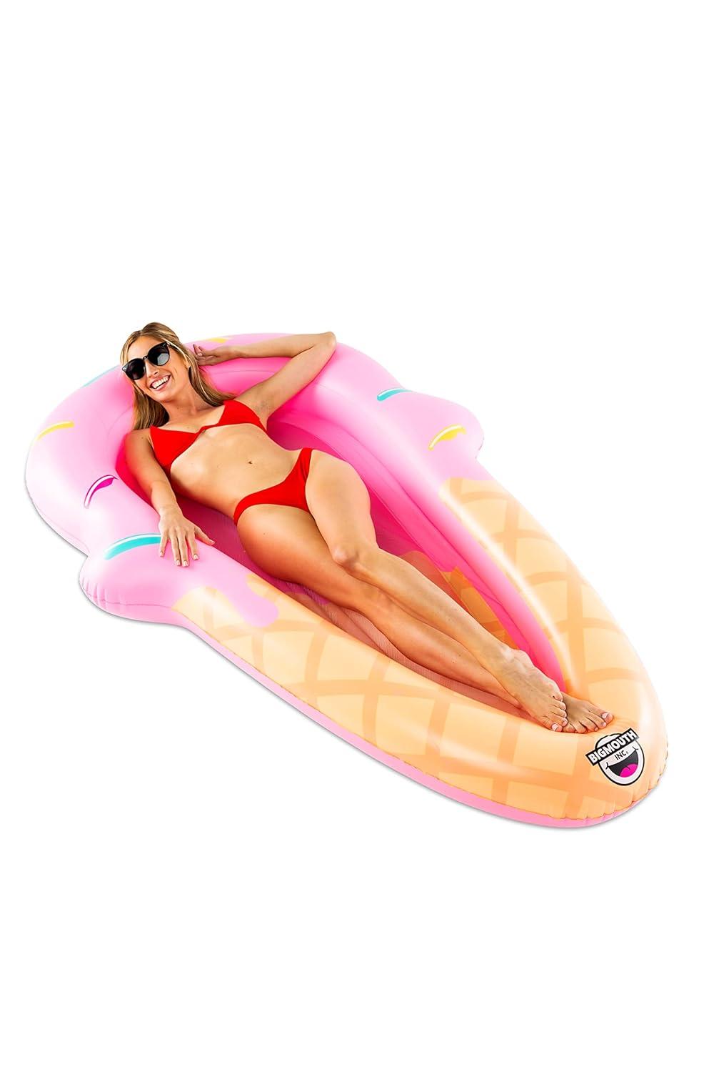 BigMouth Inc. Large Funny Inflatable Raft, Guarded Sides & Headrest, 6 ft Long Heavy Duty Pool Float