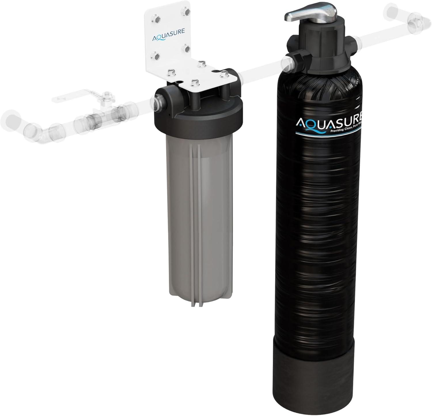 Aquasure Fortitude Lite Series 800,000 Gallons Whole House Water Treatment System with Pleated Sediment Filter, For 1-3 Bathrooms (AS-FP-LITE)