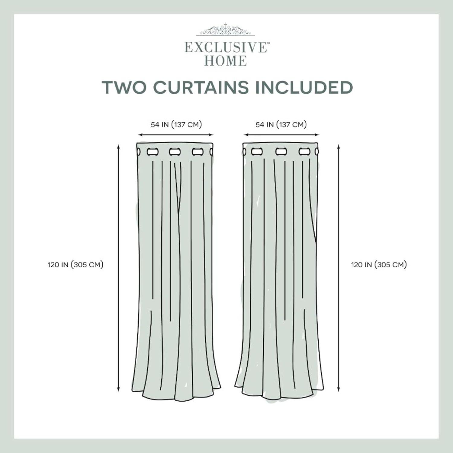 Polyester Semi Sheer Curtain Pair (Set of 2)