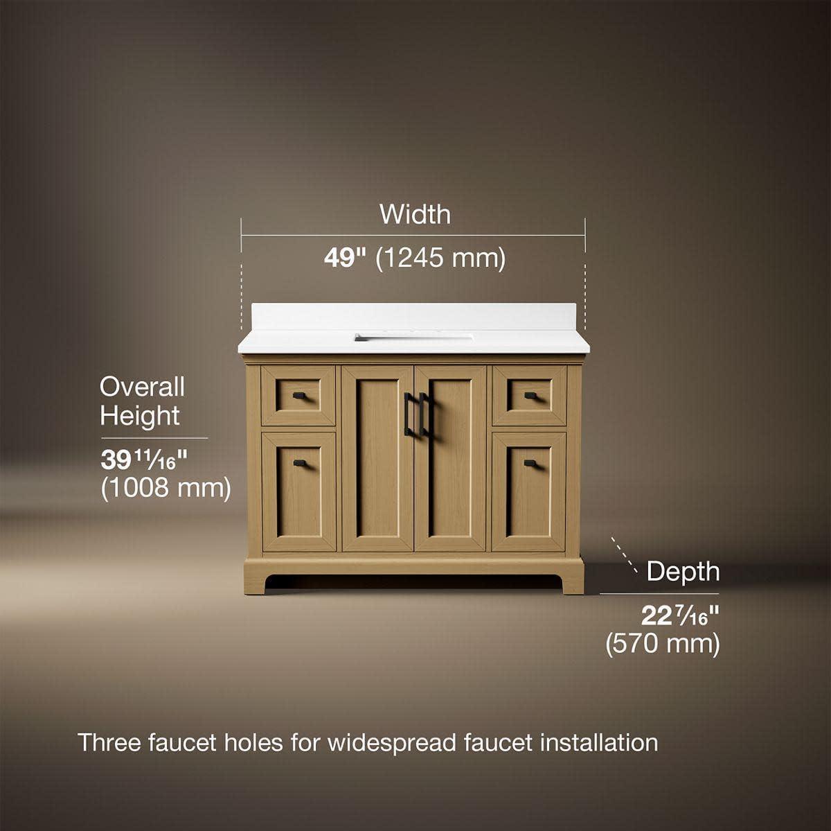 Charlemont 48 In. Bathroom Vanity Cabinet With Sink And Quartz Top