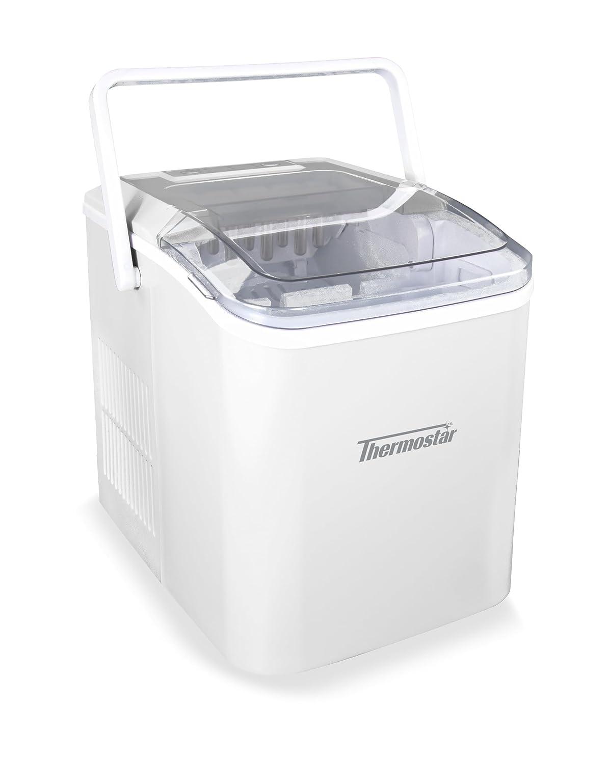 THERMOSTAR Thermostar 26-Pound Automatic Self-Cleaning Portable Countertop Ice Maker Machine With Handle