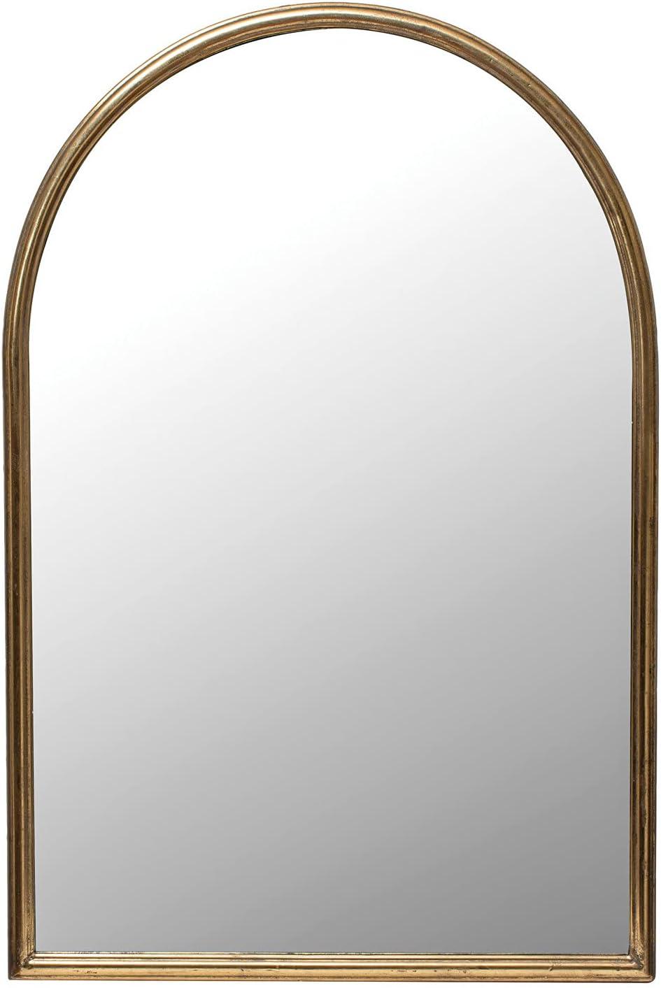 Storied Home Mirror w Metal Trim - Antique Gold