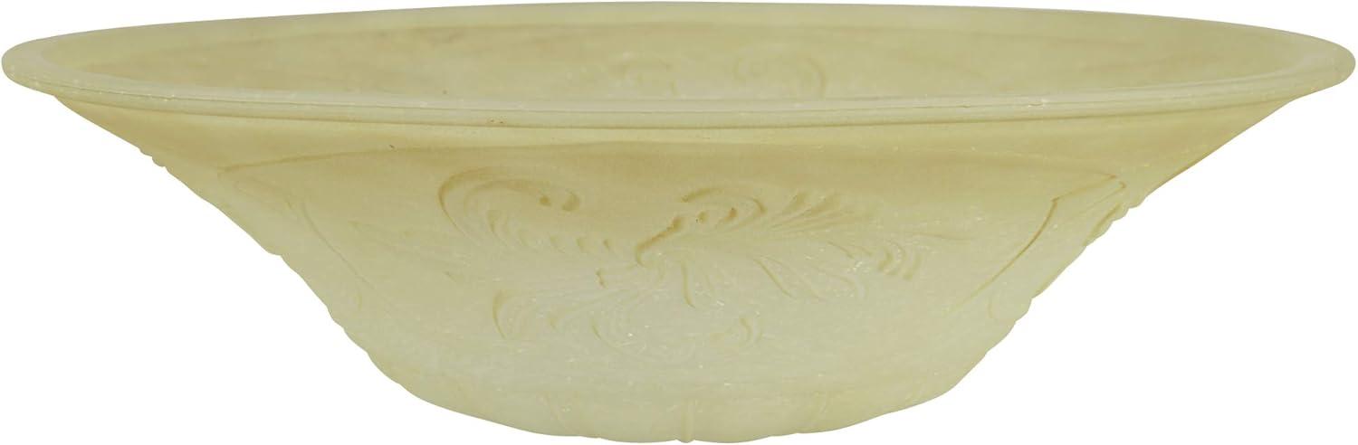 Amber 23093-01A Transitional Style Replacement Torchiere Glass Shade, 4-1/2" Height X 15-5/8" Diameter
