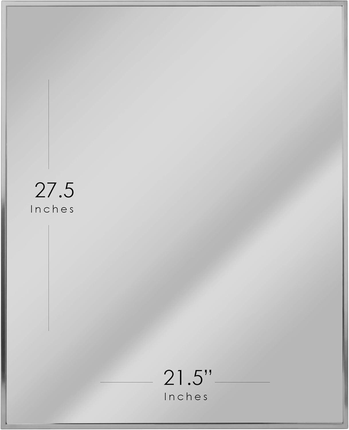 Headwest Spectrum Brush Nickel Wall Mirror - Brushed Nickel - 24 X 30