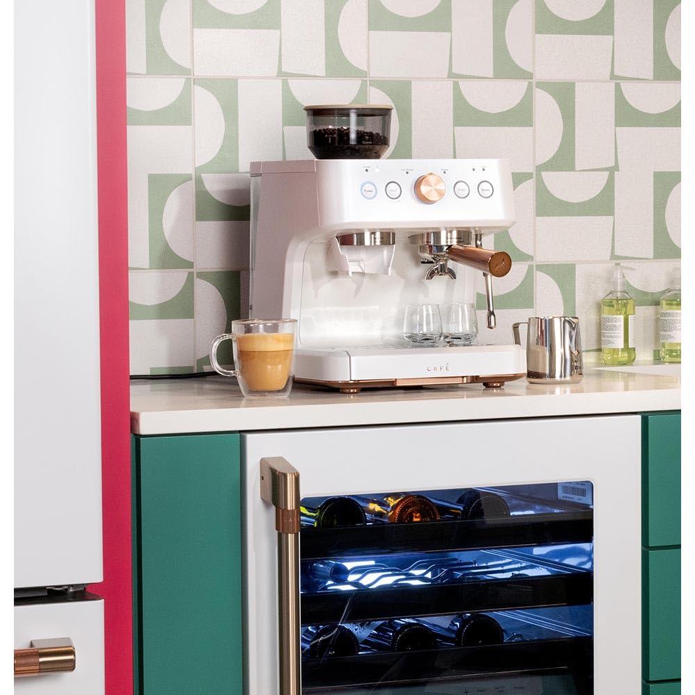 Café ™ Matte White Bellissimo Semi-Automatic Espresso Machine