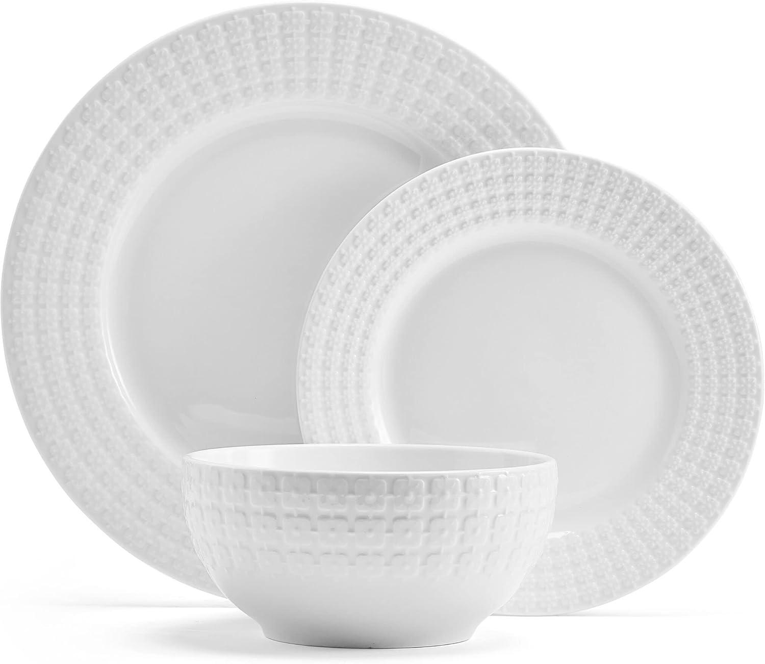 Pfaltzgraff Lexi 12 Piece Porcelain Dinnerware Set White