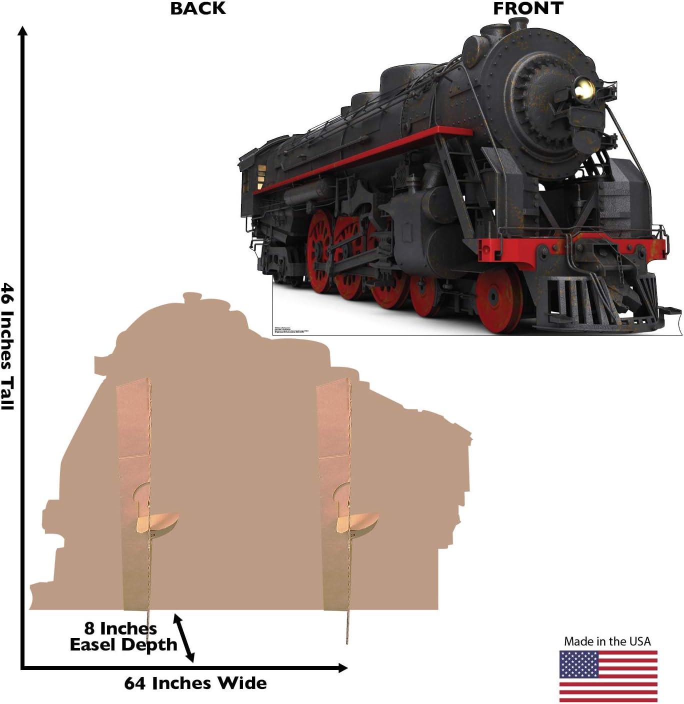 Black and Red Life-Size Steam Train Cardboard Cutout