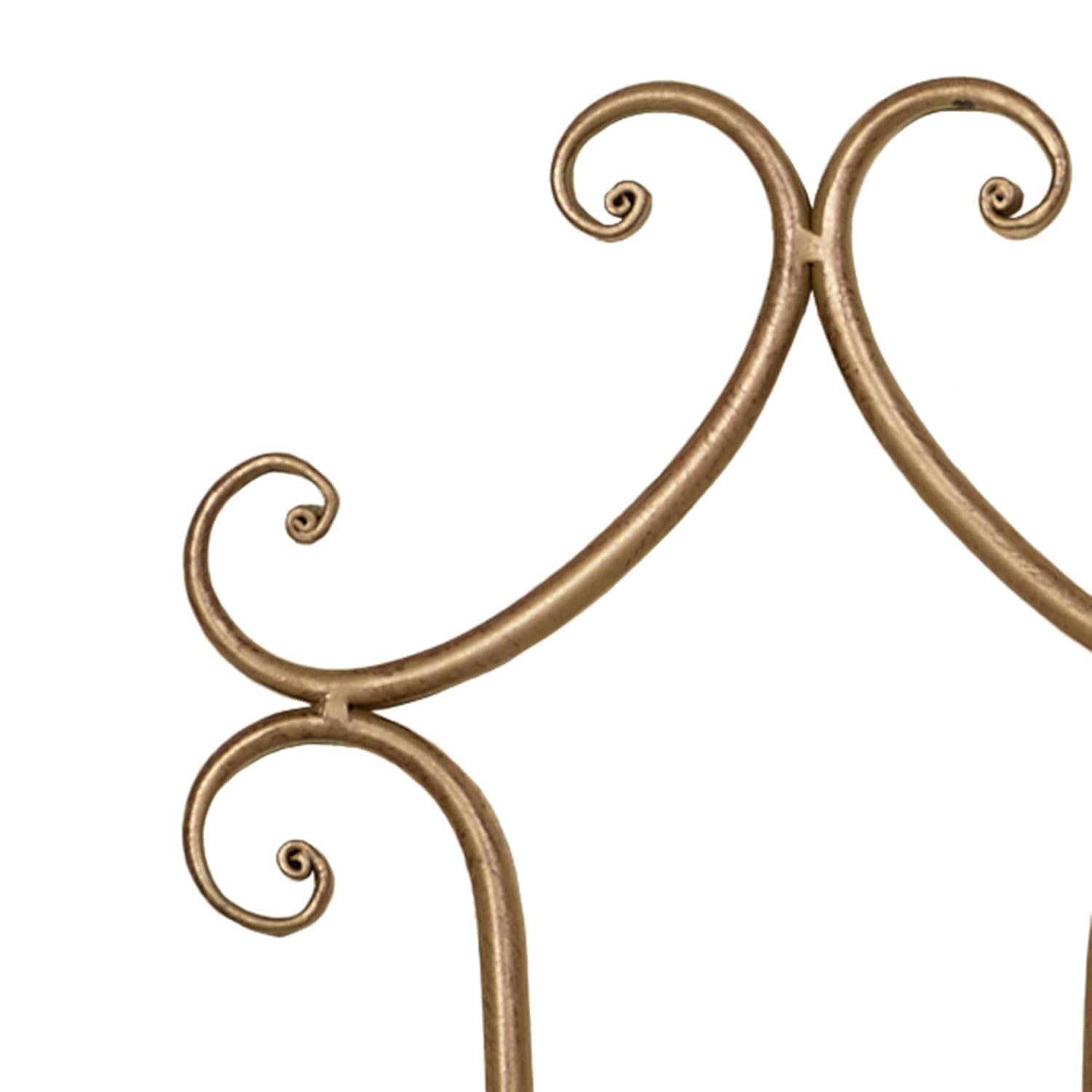 Touch of Class Regalla Petite Plate Rack - Vertical Plate Display - Hanging Plate Rack - For 6-8" dia. Plates - Satin Gold Finish - Four-plate is 38 inches - Hardware Included