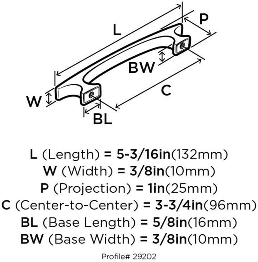 Conrad Satin Nickel 5-Inch Arch Cabinet Pull