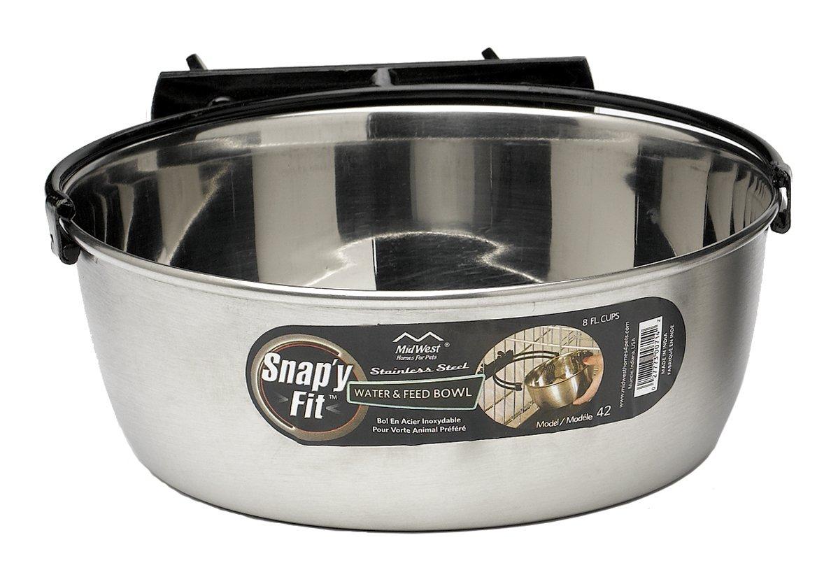 Midwest Homes For Pets MidWest Homes for Pets Snap'y Fit Stainless Steel Food Bowl / Pet Bowl