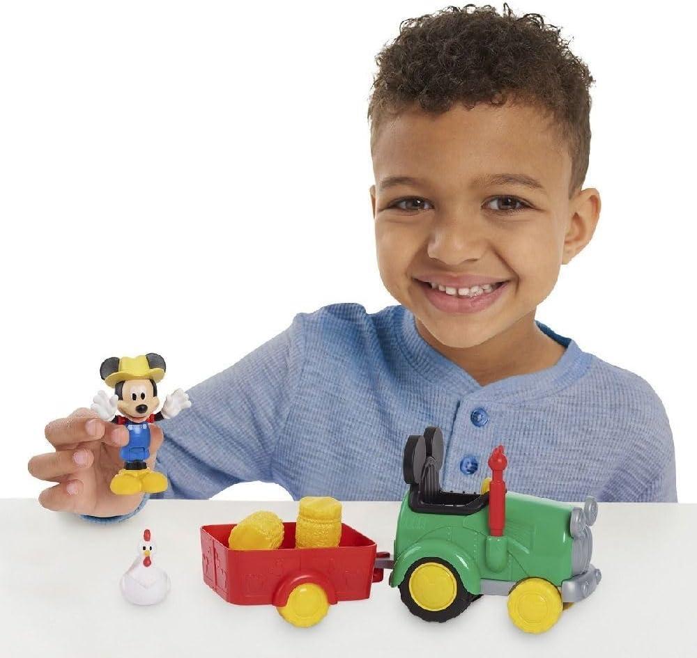 JP Mickey & Minnie Mickey Mouse Barnyard Fun Tractor, Multi Colour