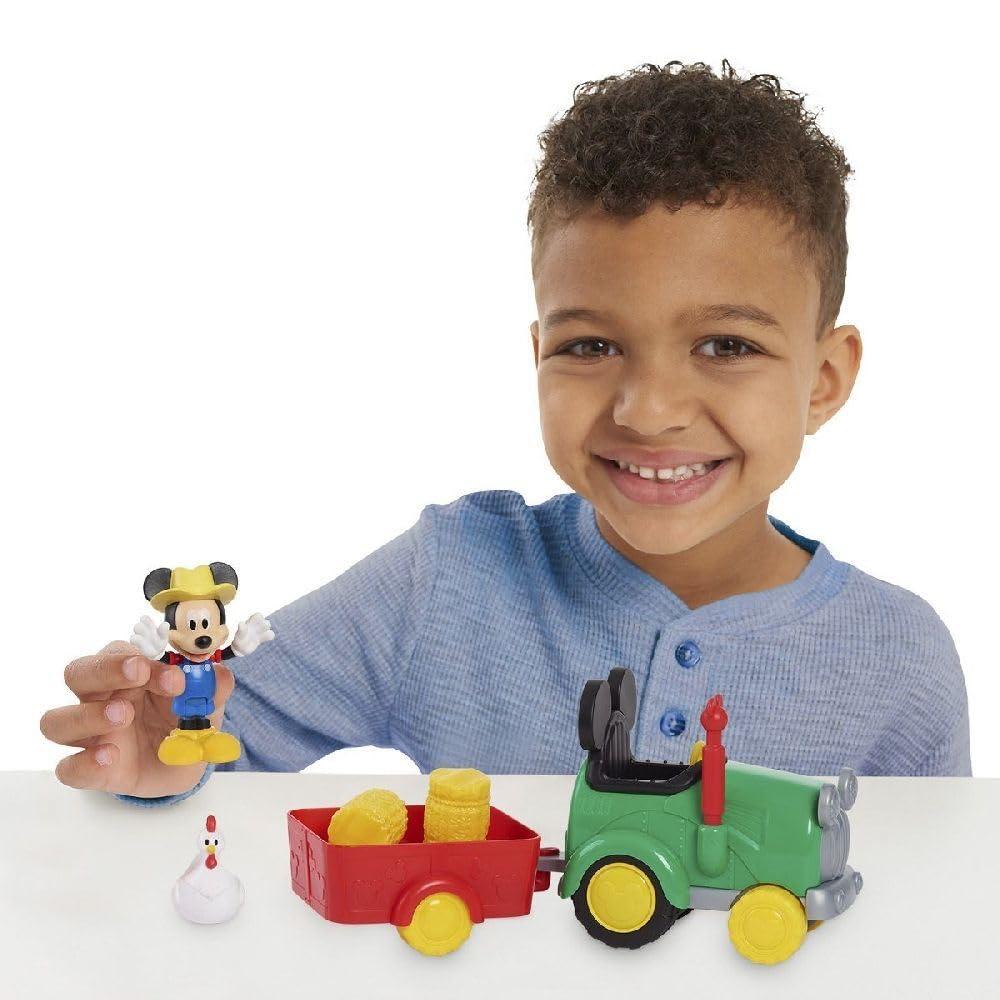 JP Mickey & Minnie Mickey Mouse Barnyard Fun Tractor, Multi Colour