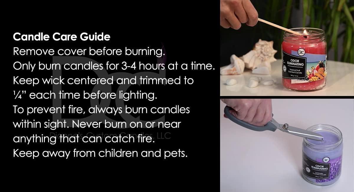 Fresh Linen Odor Eliminating Highly Fragranced Candle - Eliminates 95% of Pet, Smoke, Food, and Other Smells Quickly - Up to 80 Hour Burn time - 12 Ounce Premium Soy Blend