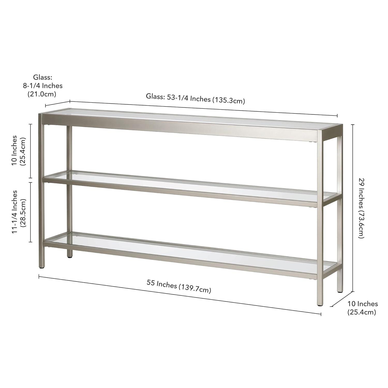 Metal Console Table in Gray - Henn&Hart