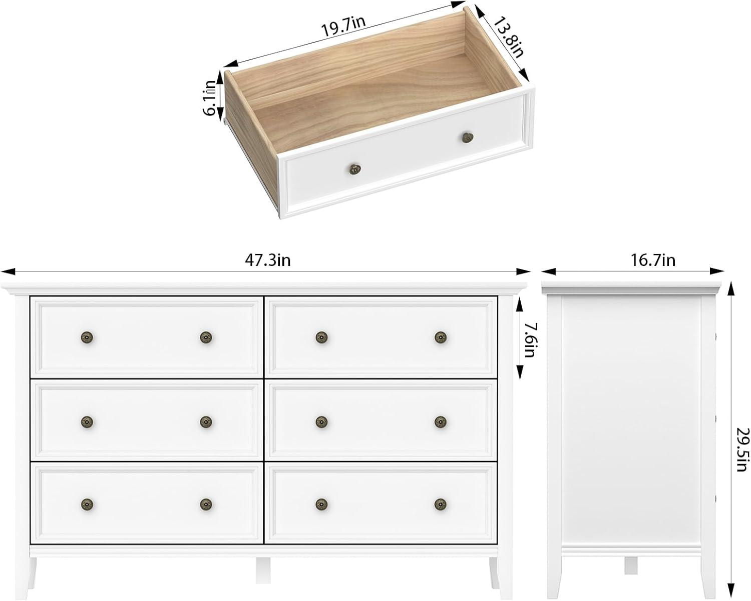 Decopom Modern 7 Drawers Dresser 7 Drawers Cabinet