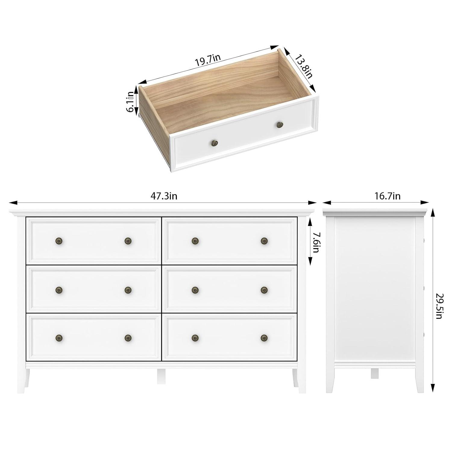 Decopom Modern 7 Drawers Dresser 7 Drawers Cabinet