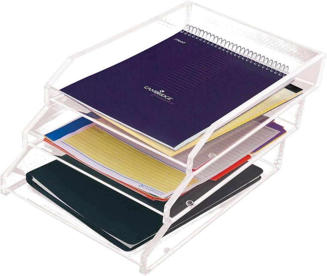 Clear Acrylic Stackable Large Letter Tray with Non-Skid Feet