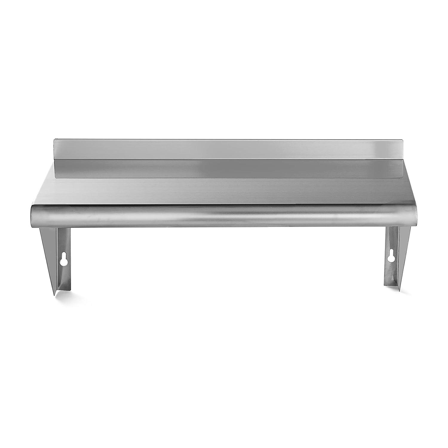 Stainless Steel 12x24 Industrial Wall Mount Kitchen Shelf