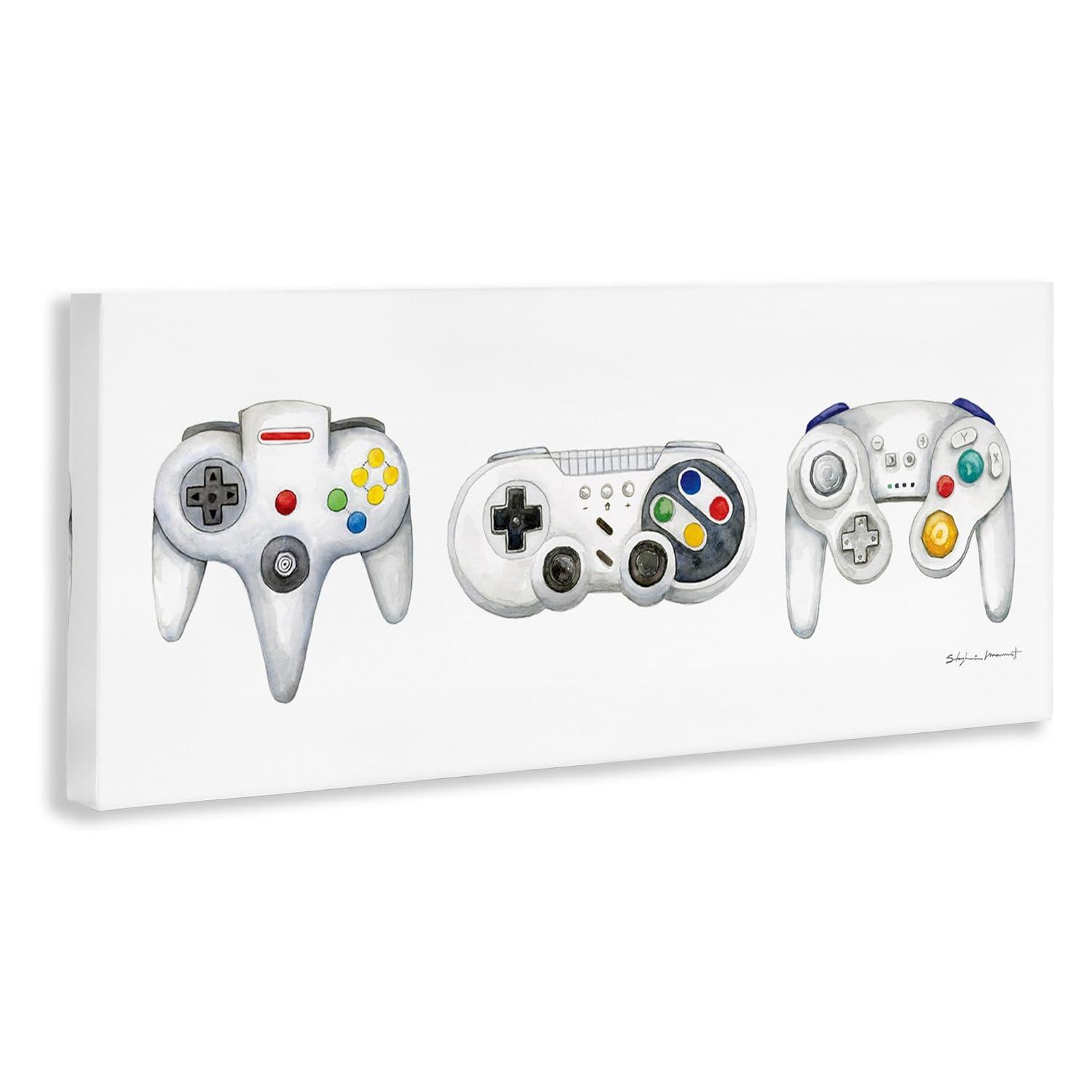 Stupell Industries Vintage Video Game Controllers by Stephanie Workman Marrott - Graphic Art