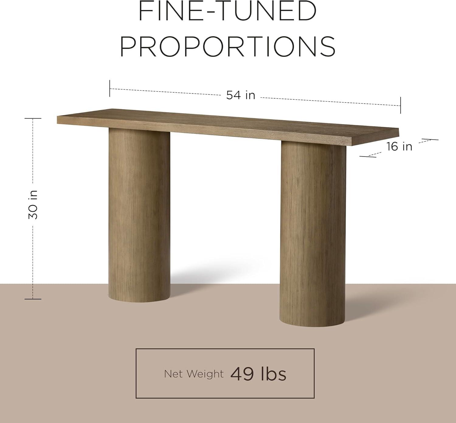 Lana Contemporary Refined Grey Wooden Console Table