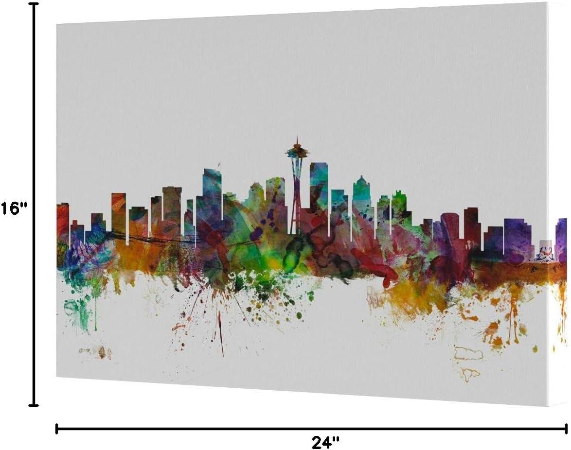 Trademark Fine Art " Seattle Washington Skyline " by Michael Tompsett