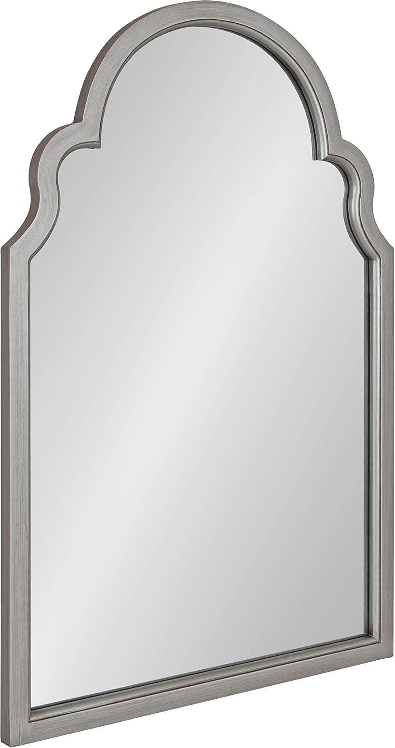 Kate and Laurel Hogan MDF Arch Mirror, 24x36, Silver