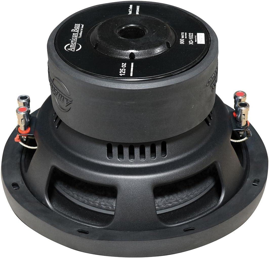 American Bass Usa xD 1222 1000 Watt Max Dual 2Ohm 12 Inch Subwoofer, Black