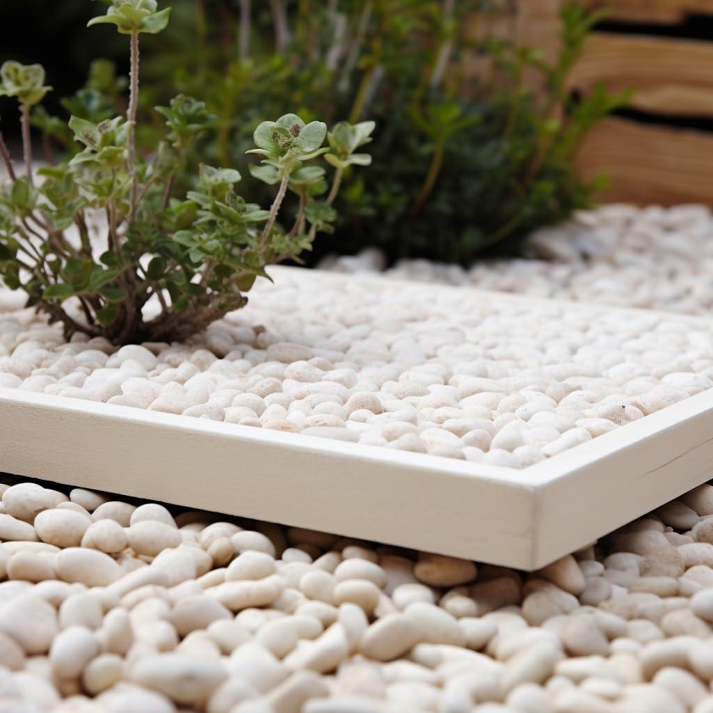 Medium White Polished River Rocks for Garden Landscaping