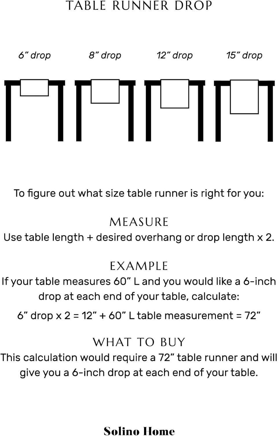 Solino Home Festive Edge Linen Table Runner