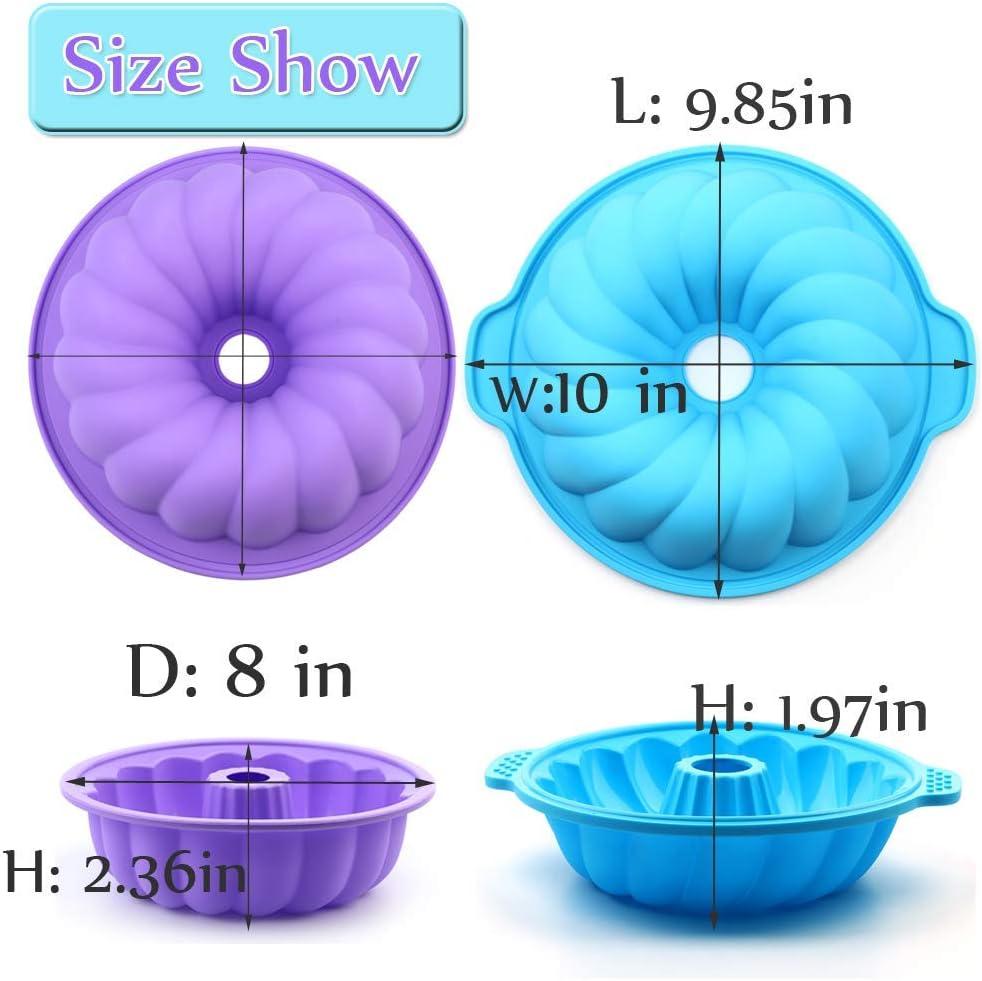 8-10 Inch Round Non-Stick Silicone Cake Pan Set