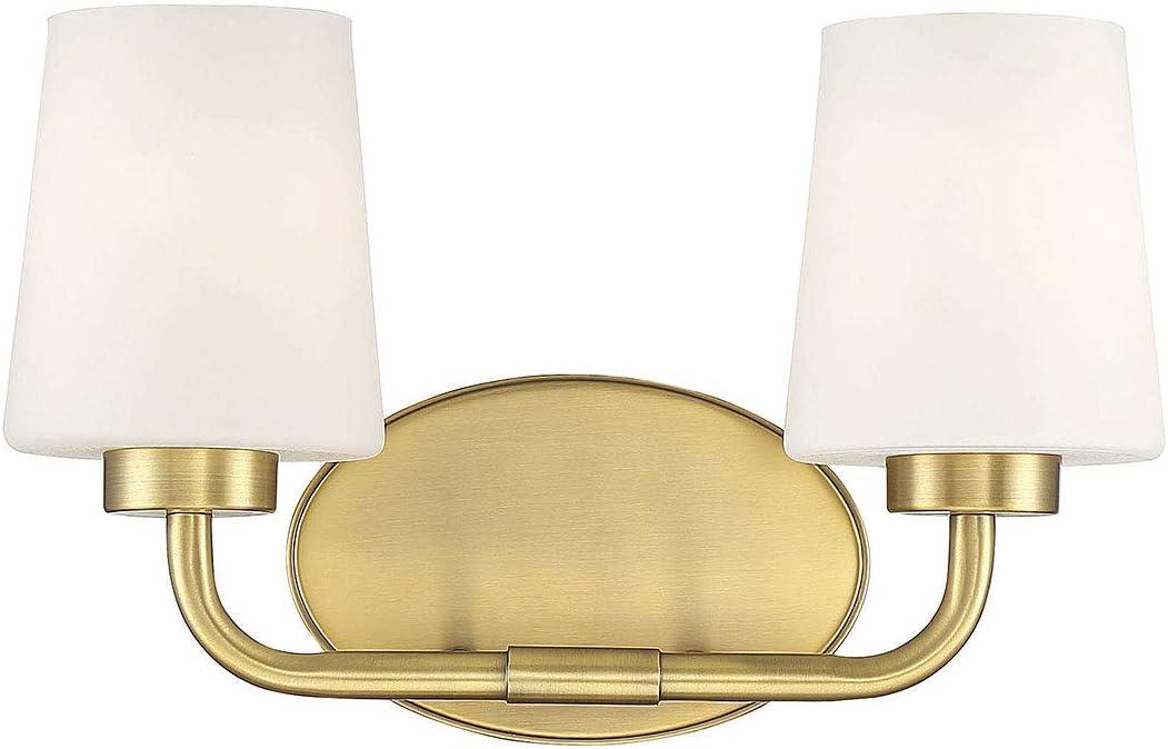 Fitz 2 Light Frosted Dimmable Vanity Light