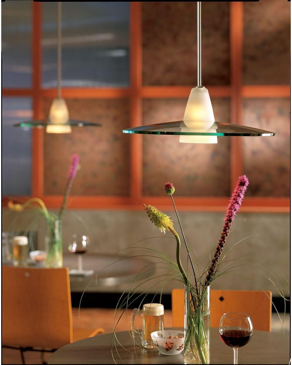 Progress Lighting, Contemporary Stem-Hung Pendant, 1 Light, Brushed Nickel, Clear Glass Shade