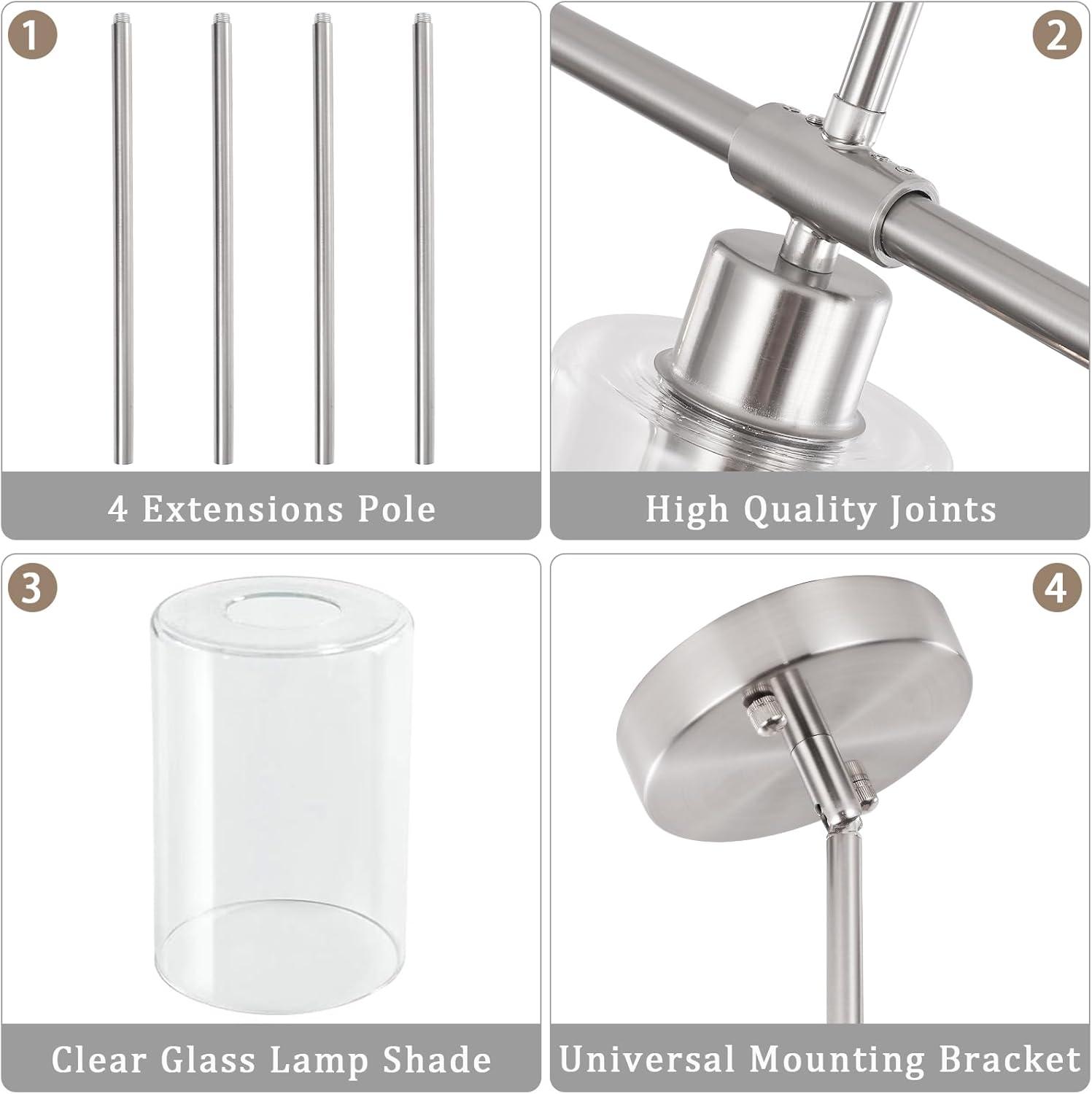 Vikaey Metal Black Chandelier, 12-Light Farmhouse Classic Candle Ceiling Hanging Light Fixture, Rustic Pendant Lighting for Kitchen Island, Dining Room, Living Room, Stair, UL Listed