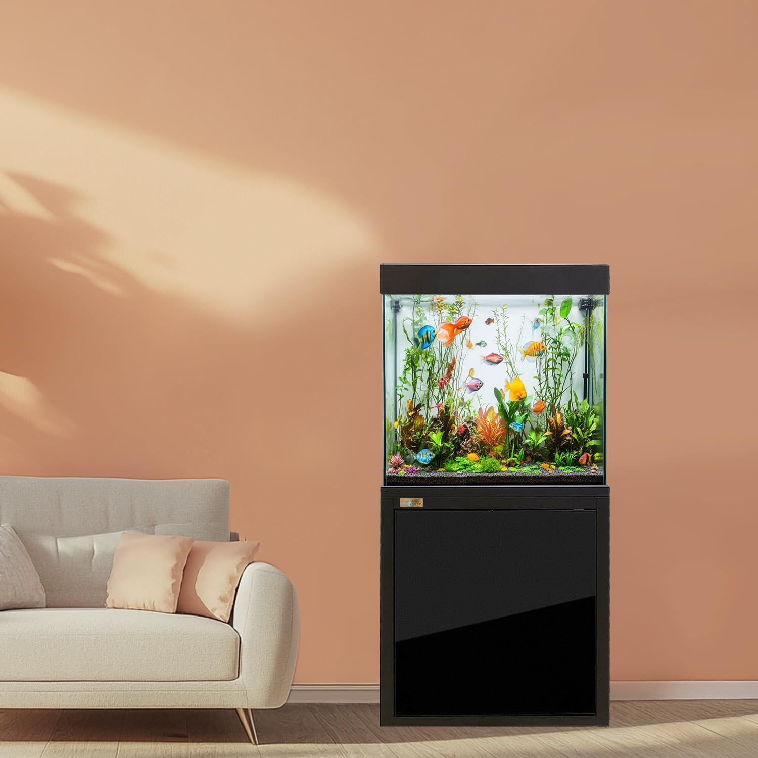 Aqua Dream 40 Gallon Tempered Glass All-in-one Aquarium Black