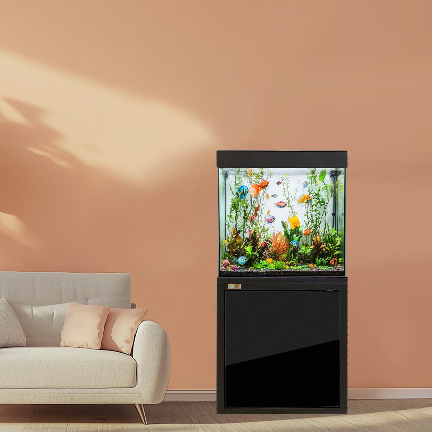 Aqua Dream 40 Gallon Tempered Glass All-in-one Aquarium Black