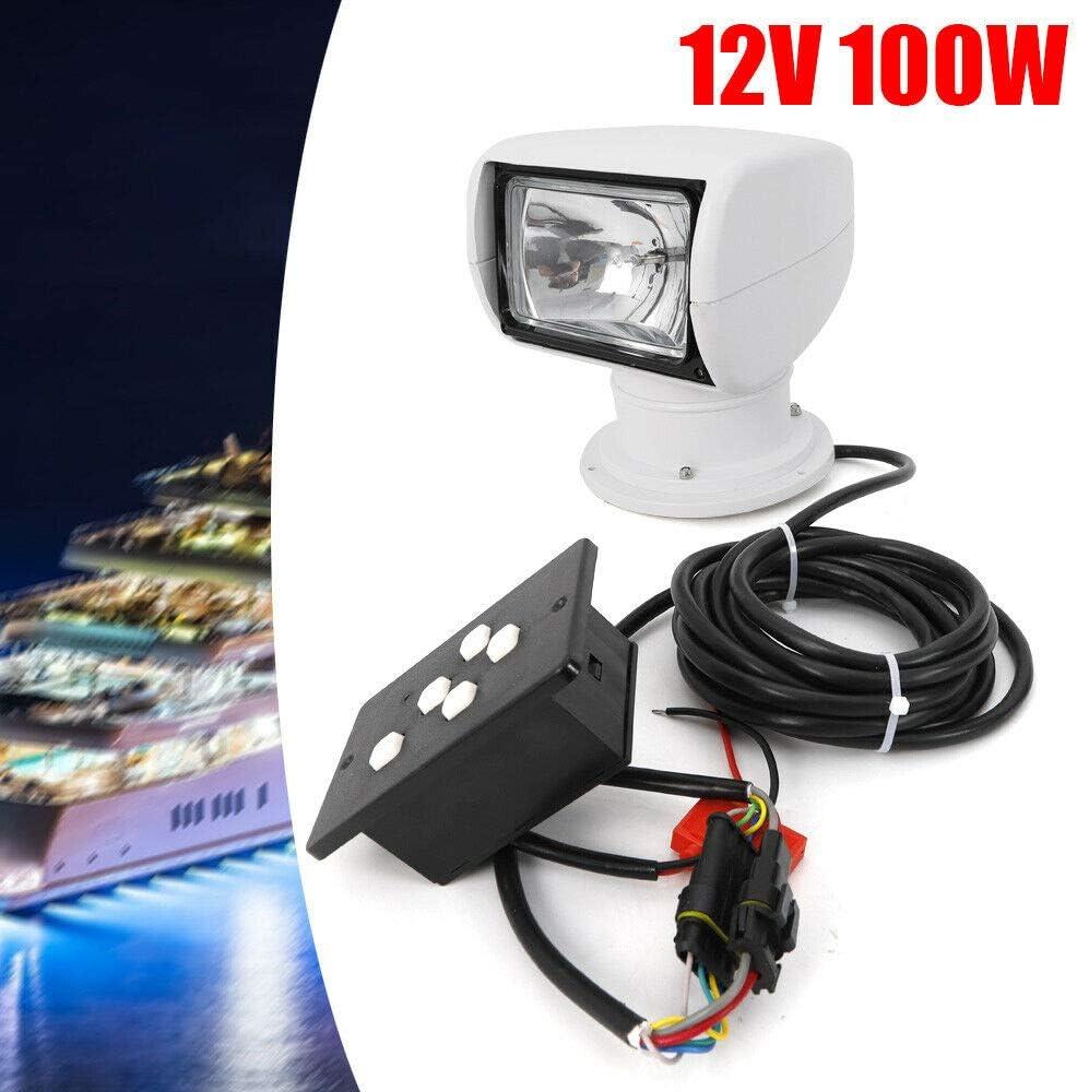 White Halogen Remote-Controlled Outdoor Boat Spotlight