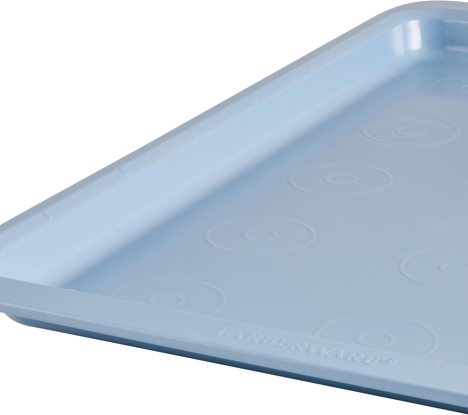 Farberware Easy Solutions 11"x17" Nonstick Steel Bakeware Cookie Pan Baking Sheet - Blue: Dishwasher-Safe Rectangle Sheet