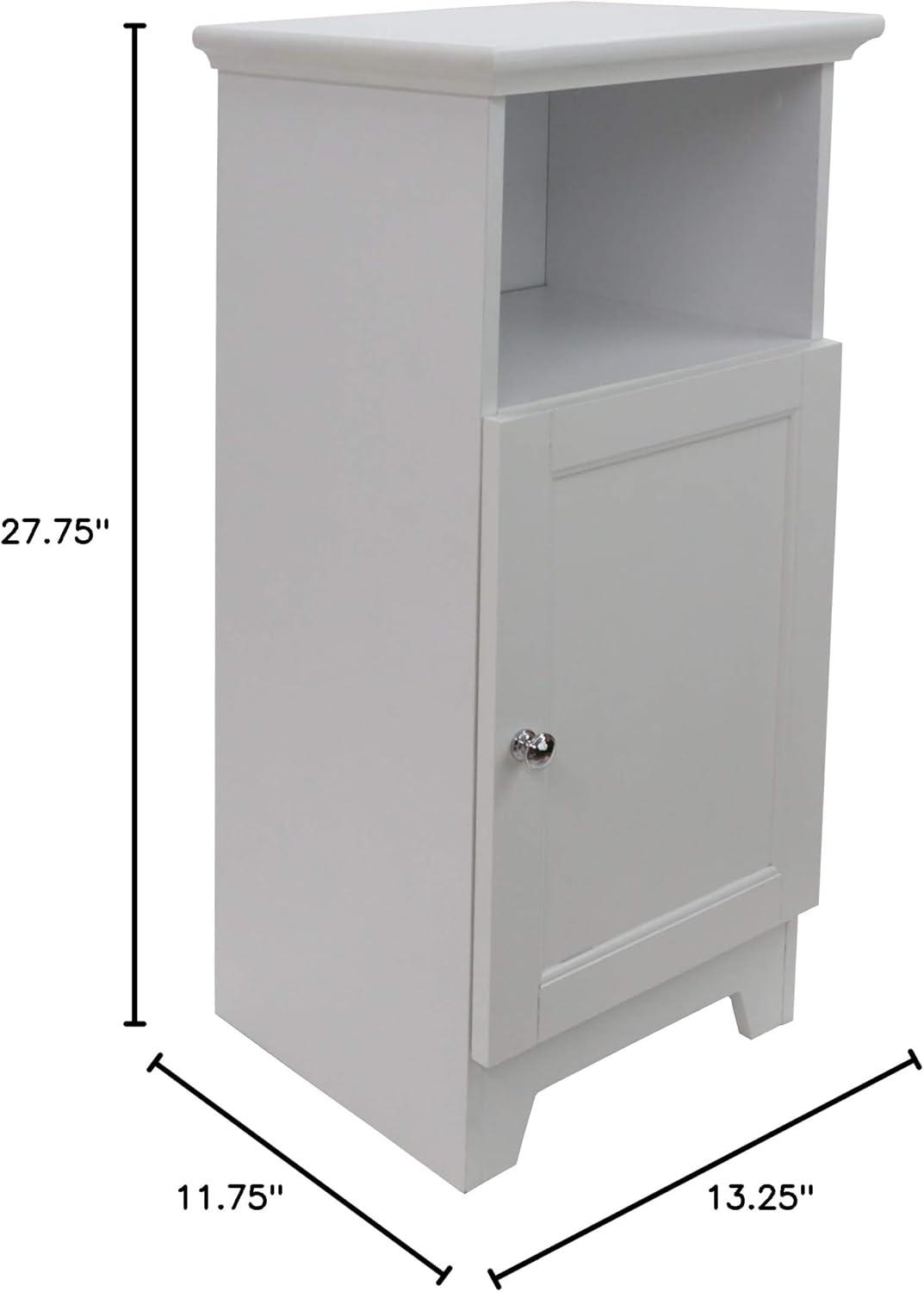 Redmon Single Door Cabinet 13.25W x 11.75D x 27.75H, White