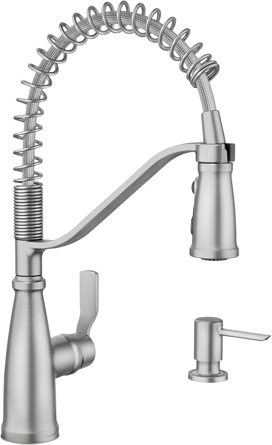 Moen Nolia Single Handle Pre-Rinse Spring Pulldown Kitchen Faucet