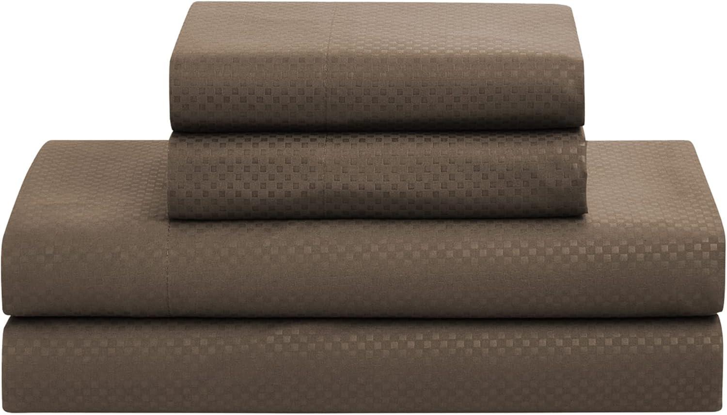 Sweet Home Collection Checkered Embossed Bed In A Bag Comforter Set