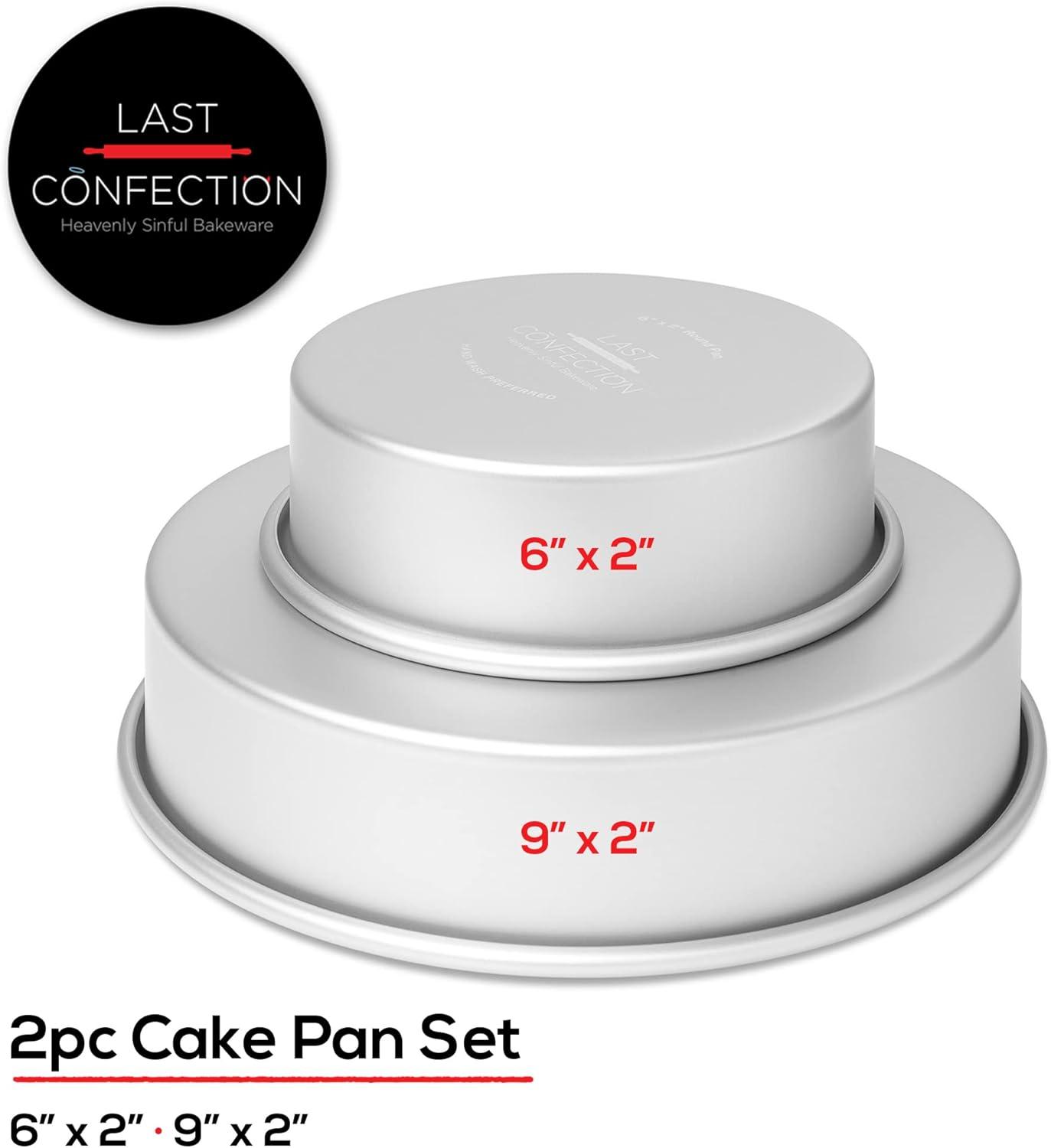 Round Aluminum 2-Piece Cake Pan Set