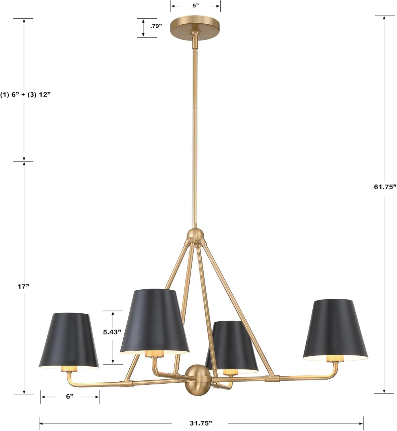 Crystorama Lighting - Xavier - 4 Light Chandelier In Traditional Style-17 Inches