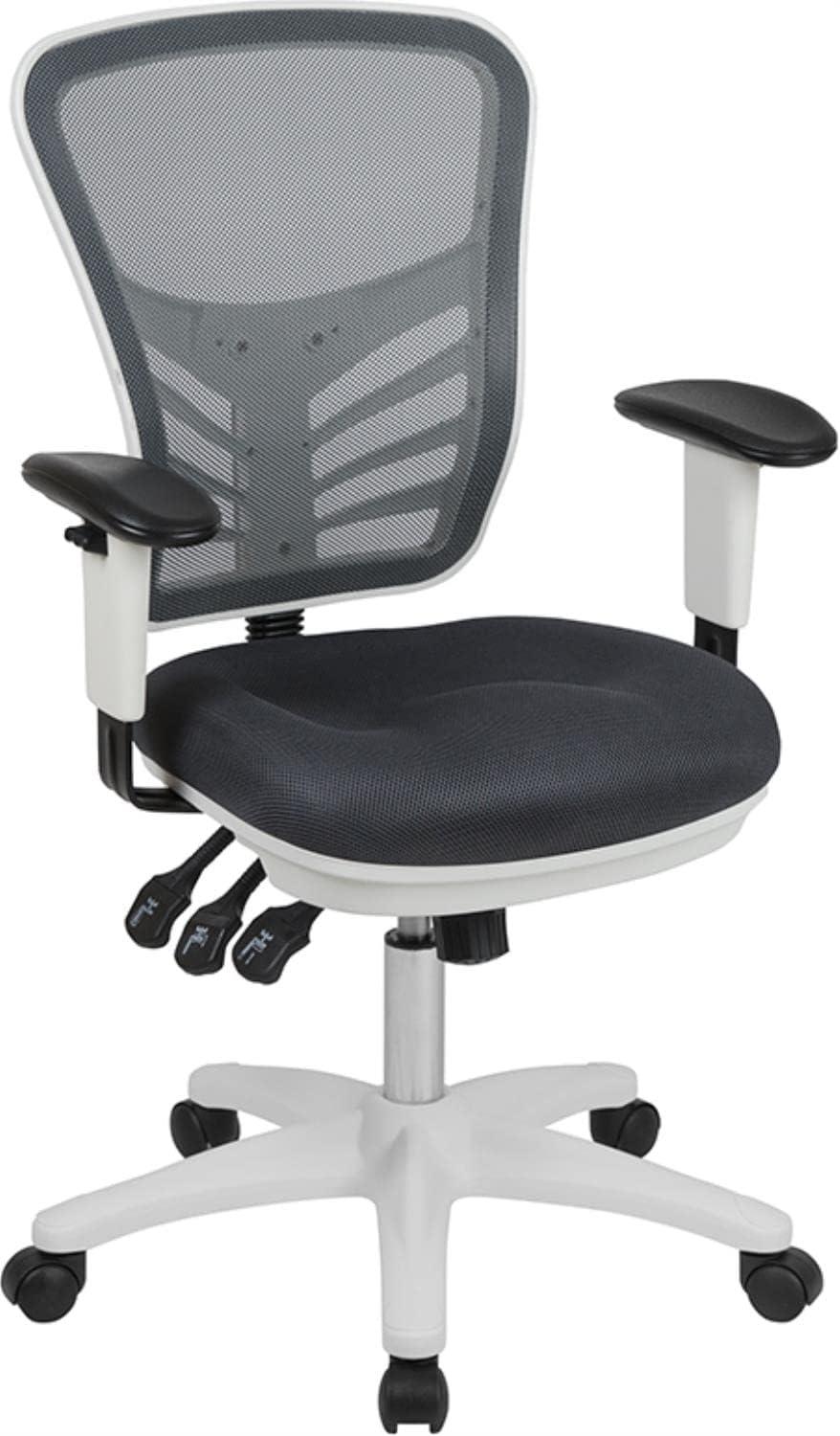 Flash Furniture Mid-Back Mesh Multifunction Executive Swivel Ergonomic Office Chair with Adjustable Arms