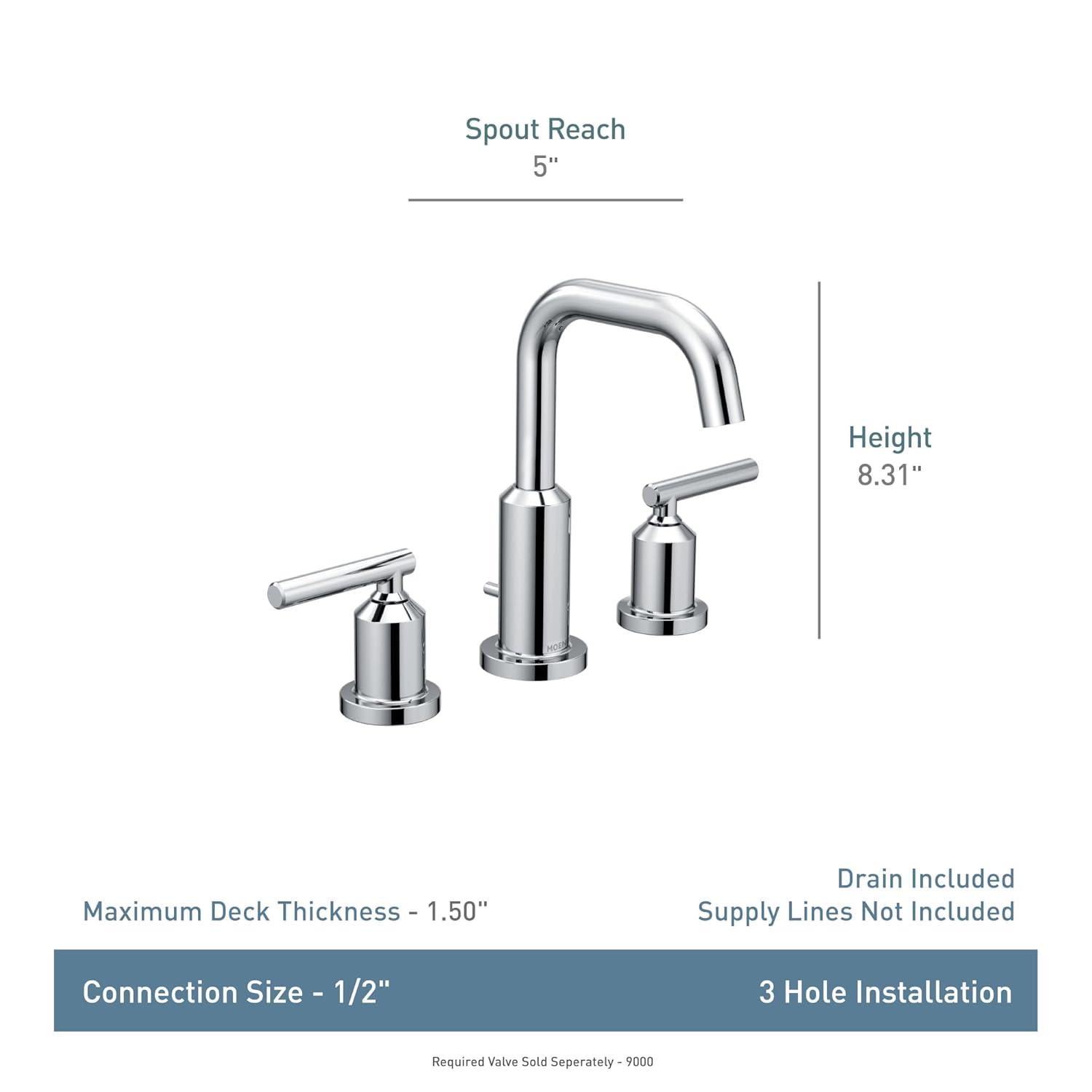Moen Gibson Two-Handle Widespread Bathroom Faucet Trim Kit, Valve Required