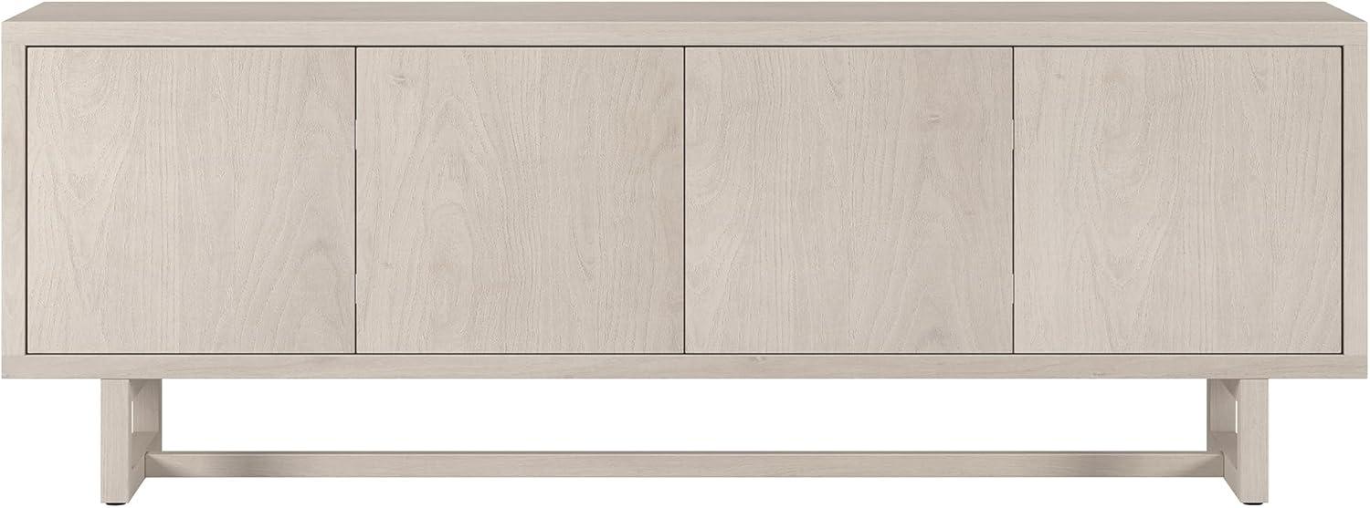 Evelyn&Zoe Cutler Rectangular TV Stand for TV's up to 75", Alder White