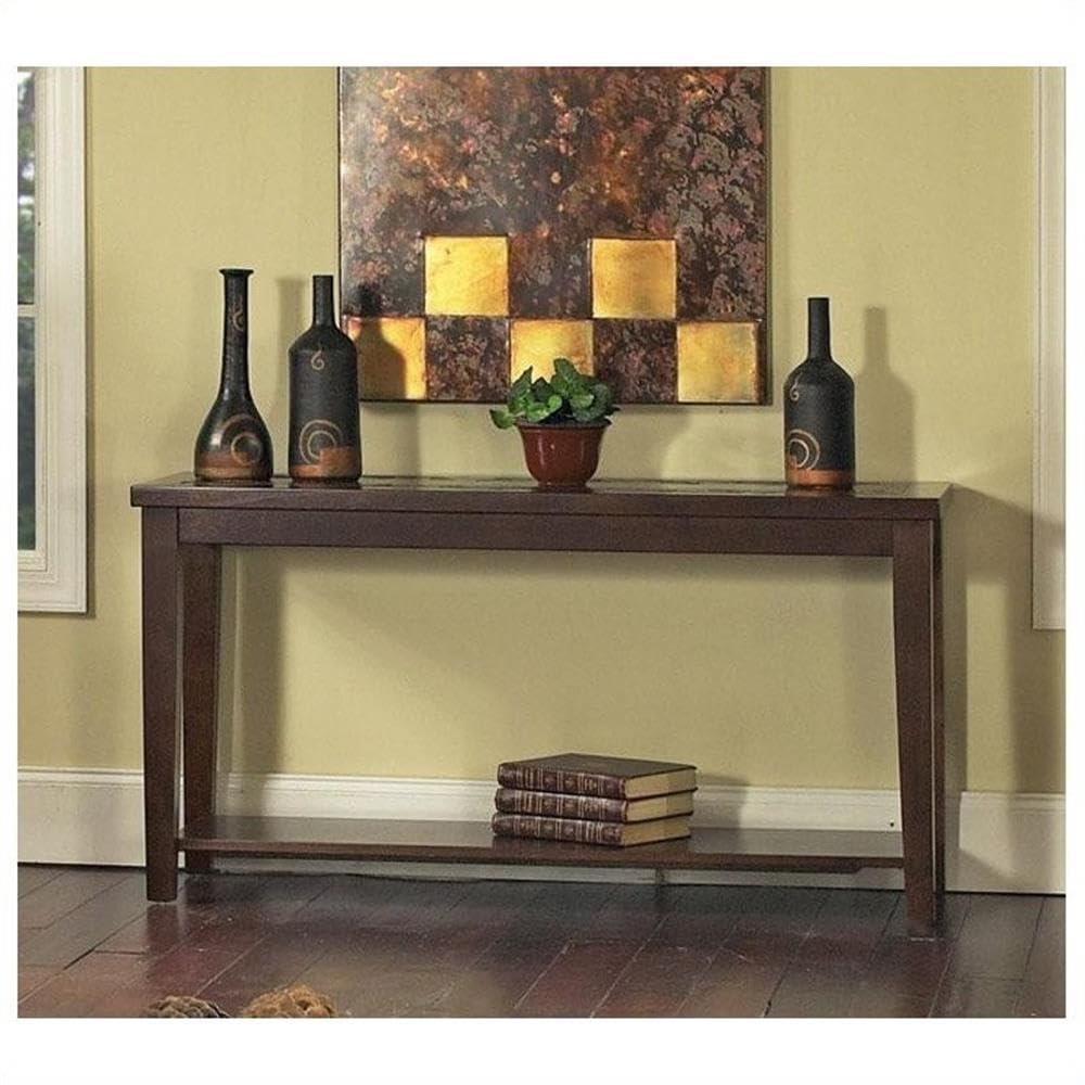 Steve Silver Company Davenport Slate Sofa Table, 56" x 19" x 30", Brown