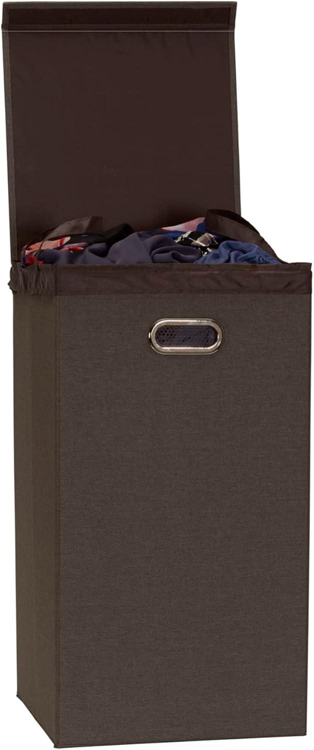 Household Essentials Collapsible Laundry Hamper Gray/Brown