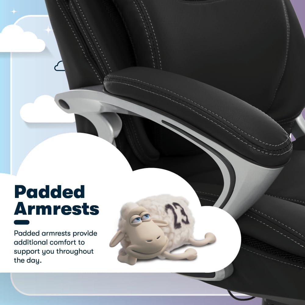 Serta Bryce Executive Office Chair with Patented AIR Lumbar Technology and Layered Body Pillows